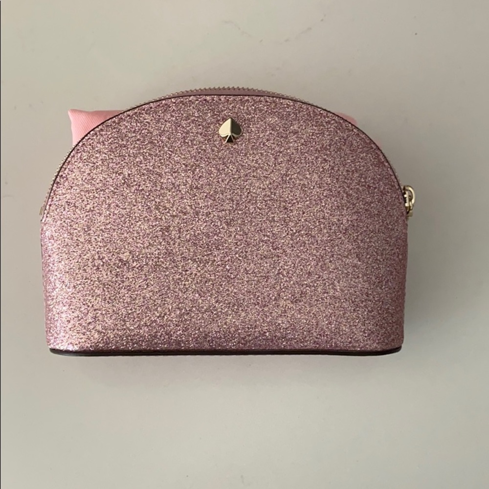 kate spade rose gold burgess small dome cosmetic